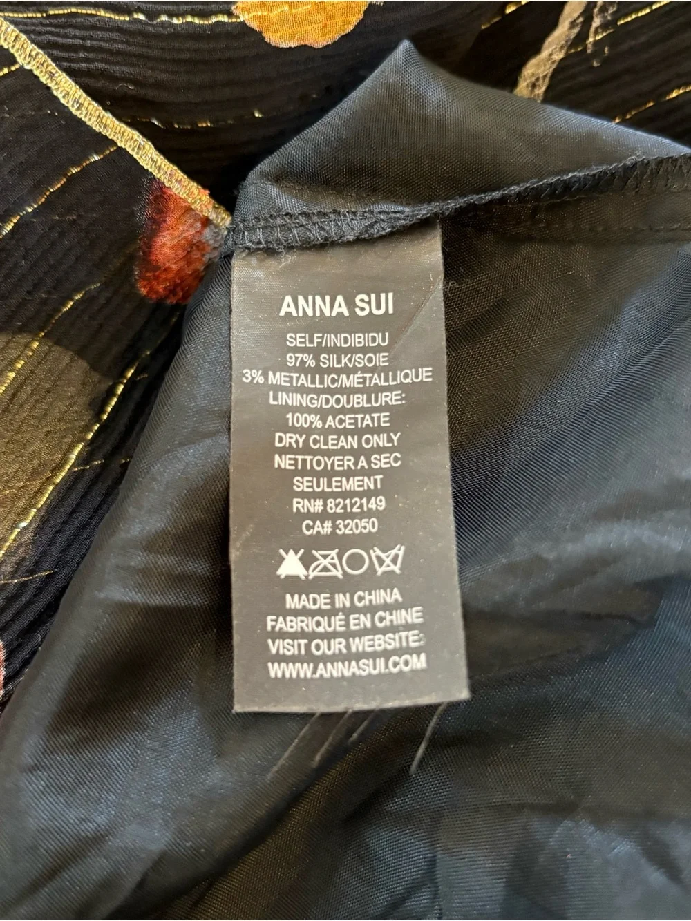 Anna Sui for Anthropologie Nagia Iris Silk Halter Dress Size 4 Floral Metallic